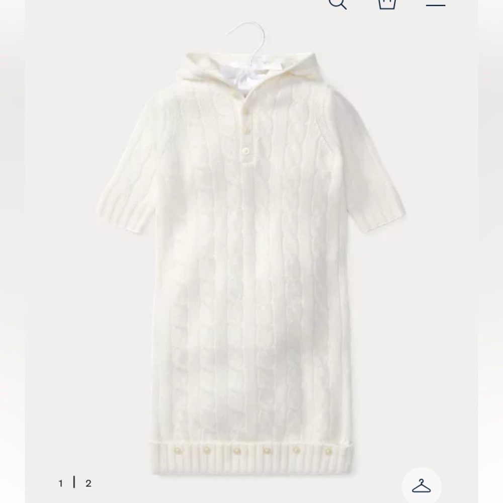 RALPH LAUREN baby One piece. 100% cashmere. new w/tags 3.-9 months